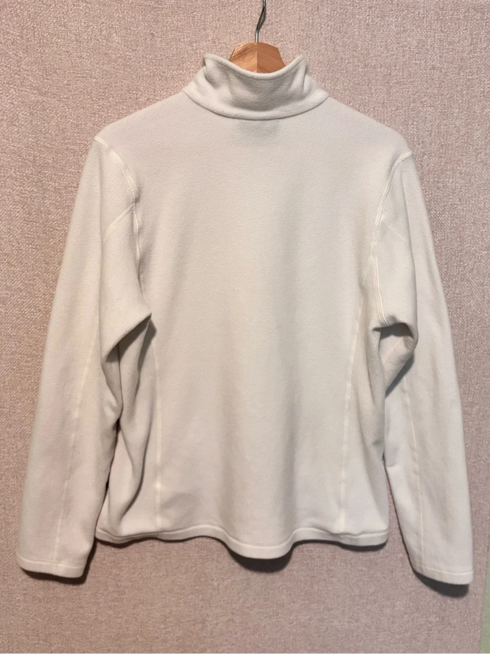 Patagonia Women's micro D  lwhite Half-Zip Fleece Pullover Sz  large - Picture 3 of 9